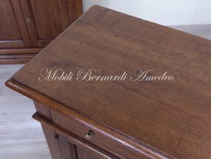 Credenza in legno massello di noce arte povera da 120 cm
